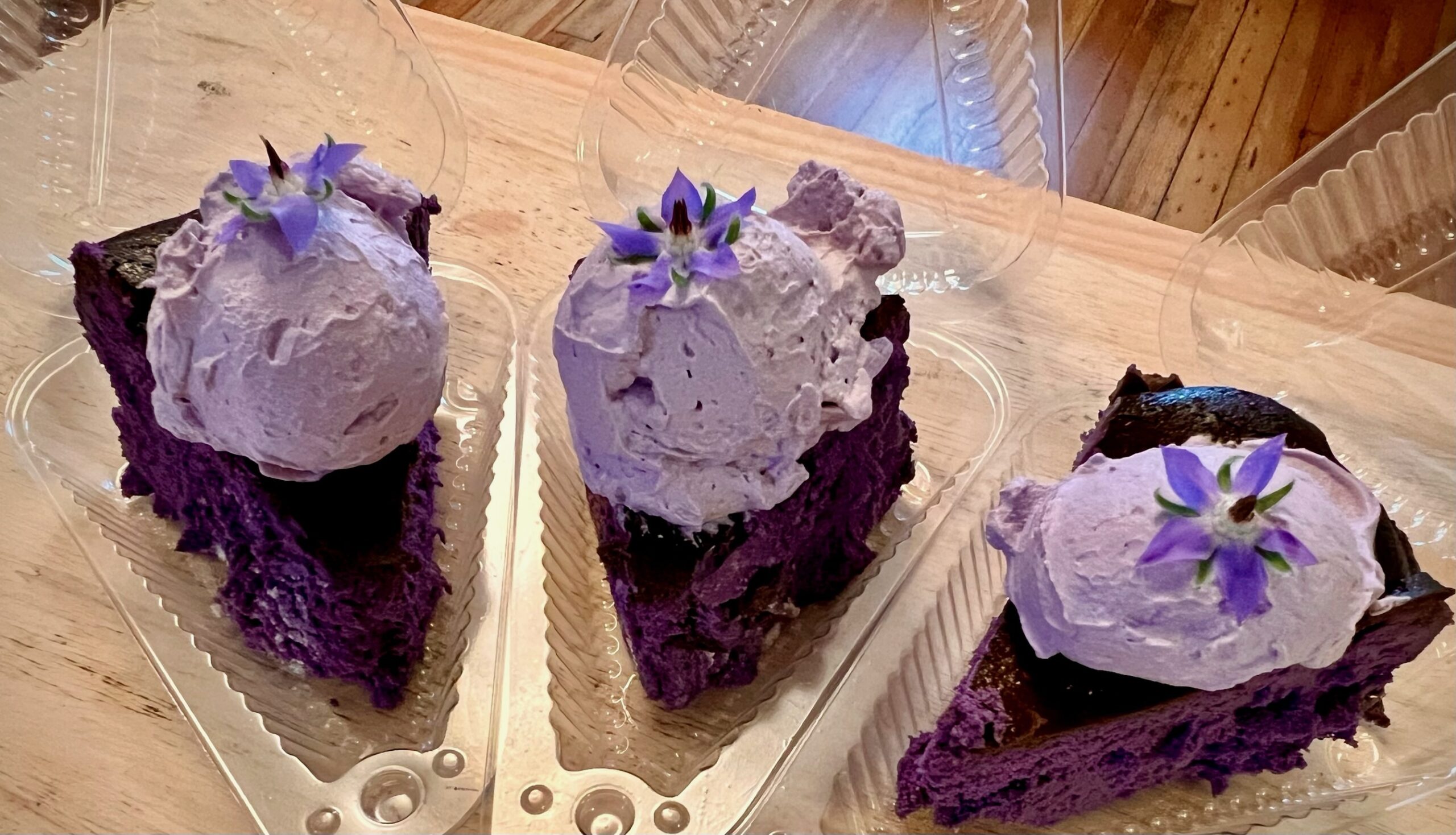 Ube burnt Basque cheesecake